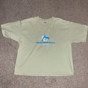 Womens Large Green Embroidered Hilton Head Island Tee